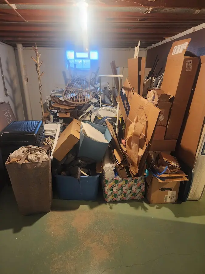 Roll-off dumpster container at job site for 6 Yard Dumpster Rental in Pottstown